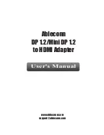 Preview for 1 page of Ableconn DP2HD4K0A User Manual