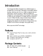 Preview for 5 page of Ableconn DP2HD4K0A User Manual