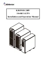 Ablerex KRONOS Installation And Operation Manual preview