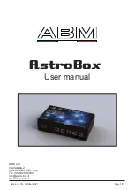 Preview for 1 page of ABM AstroBox User Manual