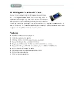 Abocom 10/100/Gigabit CardBus PC Card FG2000SX Specification Sheet preview