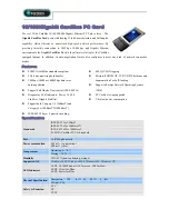 Abocom 10/100/Gigabit CardBus PC Card FG2003 Specification Sheet предпросмотр