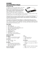 Preview for 1 page of Abocom 1M HomePNA Ethernet Adapter HB2000 Specification Sheet