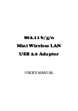 Abocom 802.11 b/g/n Mini Wireless LAN USB 2.0 Adapter... User Manual preview