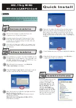 Abocom 802.11b/g MIMO Wireless LAN PCI Card WCP5102 Quick Installation Manual preview
