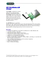 Abocom 802.11b/g Wireless LAN PCI Card WPG2400 Specification Sheet preview