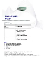 Abocom DVG-2101S Specification preview