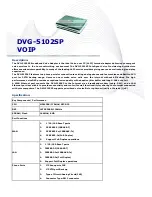 Abocom DVG-5102SP Specification preview