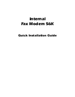 Abocom Internal Fax Modem 56K Quick Installation Manual preview