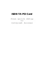 Abocom ISDN TA PCI Card PI128 Quick Setup Manual preview