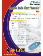 Abocom PAPO Portable Audio Player / Recorder Brochure preview