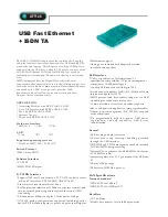 Preview for 1 page of Abocom UFT128 Specification Sheet