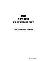 Abocom USB 10/100M  Fast Ethernet UFE1500 Installation Manual preview