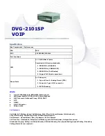 Abocom VOIP DVG-2101SP Specification preview