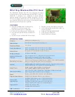 Preview for 1 page of Abocom WMG2502 Specification Sheet