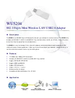 Preview for 1 page of Abocom WU5204 Specification Sheet