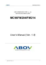 Abov MC96FM204 User Manual preview