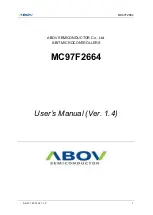 Предварительный просмотр 1 страницы Abov MC97F2664 User Manual