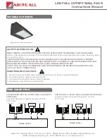 Предварительный просмотр 1 страницы Above All ABWP20LED50DS Instruction Manual