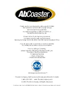 Предварительный просмотр 19 страницы Abs Company AbCoaster CS3000 Owner'S Manual