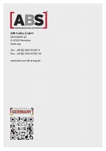 Preview for 8 page of ABS Safety ABS-Lock DH05 Quick Start Manual