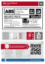 Preview for 15 page of ABS Safety ABS-Lock Falz IV Installation Manual