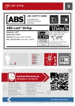 Preview for 9 page of ABS Safety ABS-Lock OnTop Installation Manual