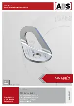 Preview for 1 page of ABS Safety ABS-Lock V Series Installation Manual