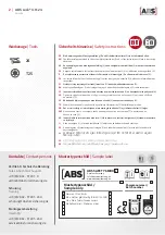 Preview for 2 page of ABS Safety ABS-Lock X-H-24 Manual