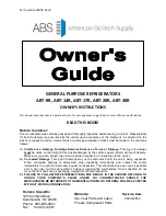 Предварительный просмотр 1 страницы ABS ABT-14R Owner'S Manual