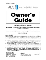 Preview for 1 page of ABS ABT-2020MP Owner'S Manual