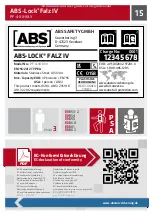 Preview for 15 page of ABS Lock FALZ IV Instruction Manual