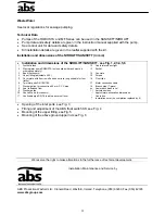 Preview for 4 page of ABS Nirolift Installation And Operating Instructions Manual