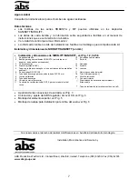 Preview for 8 page of ABS Nirolift Installation And Operating Instructions Manual