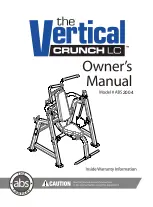 Preview for 1 page of ABS Vertical Crunch LC Owner'S Manual