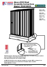 Preview for 1 page of ABSCO SHEDS 15081SECO Assembly Instructions Manual