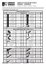 Preview for 3 page of ABSCO SHEDS 30082EK Instruction Manual