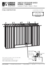 Предварительный просмотр 16 страницы ABSCO SHEDS 30082EK Instruction Manual