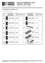 Preview for 3 page of ABSCO SHEDS 30152GK Assembly & Instruction Manual