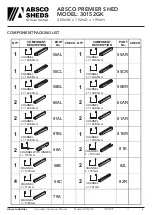 Preview for 4 page of ABSCO SHEDS 30152GK Assembly & Instruction Manual