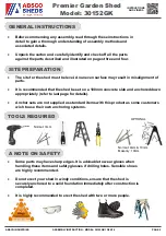 Preview for 2 page of ABSCO SHEDS 30152GK Assembly Instructions Manual