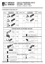 Preview for 5 page of ABSCO SHEDS 30152GK Manual