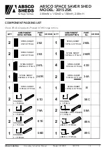 Preview for 3 page of ABSCO SHEDS 30152SK Assembly & Instruction Manual