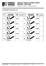 Preview for 4 page of ABSCO SHEDS 30152SK Assembly & Instruction Manual