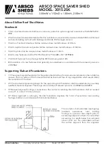 Preview for 20 page of ABSCO SHEDS 30152SK Assembly & Instruction Manual