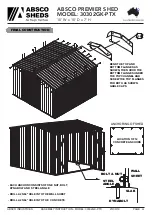 Preview for 20 page of ABSCO SHEDS 30302GK-PTX Manual