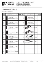 Preview for 3 page of ABSCO SHEDS 30302GK Assembly & Instruction Manual