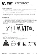 Предварительный просмотр 2 страницы ABSCO SHEDS 3030RS-PTX Instruction Manual