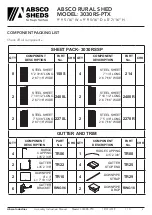 Preview for 3 page of ABSCO SHEDS 3030RS-PTX Instruction Manual