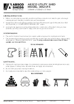 Preview for 2 page of ABSCO SHEDS 3052UTK Assembly & Instruction Manual